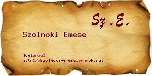 Szolnoki Emese névjegykártya